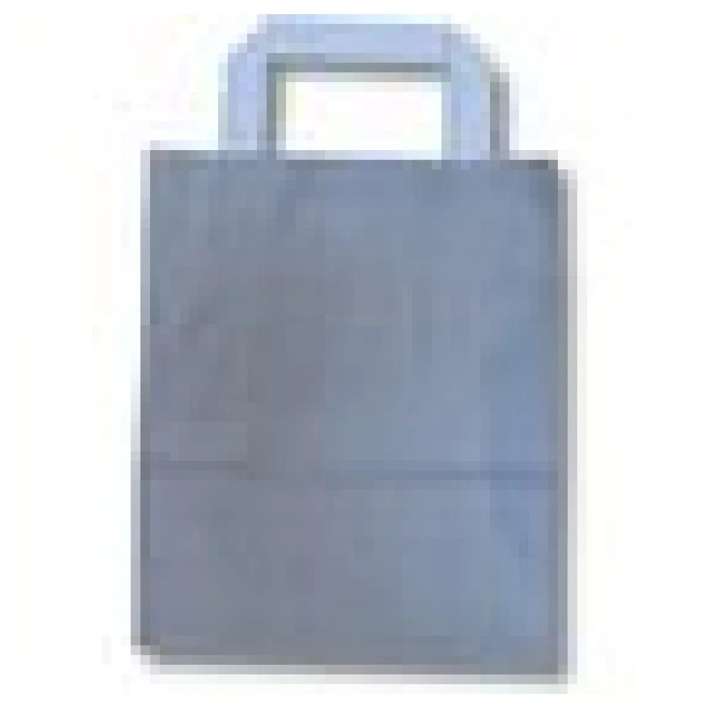 Papiertragetaschen aus Kraftpapier 180+80x220mm grau, 250 Stk. – Bild 4