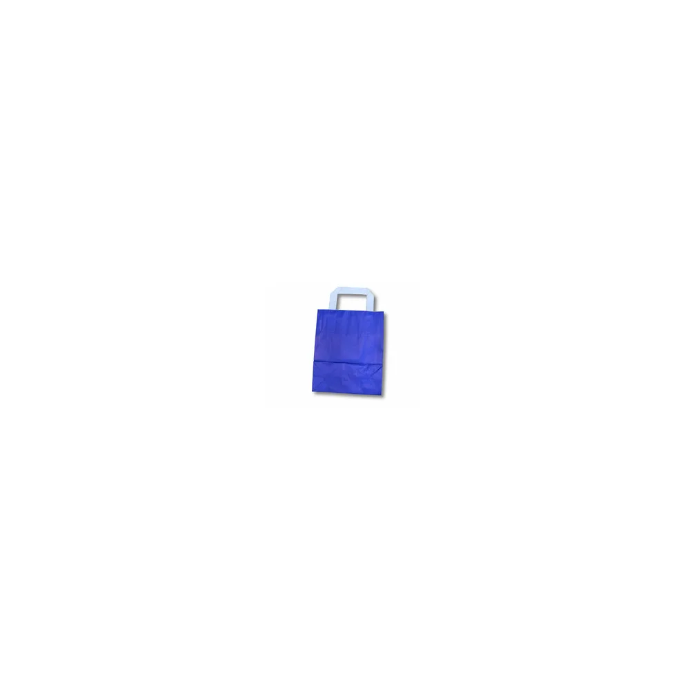 Papiertragetaschen aus Kraftpapier 180+80x220mm blau, 250 Stk.