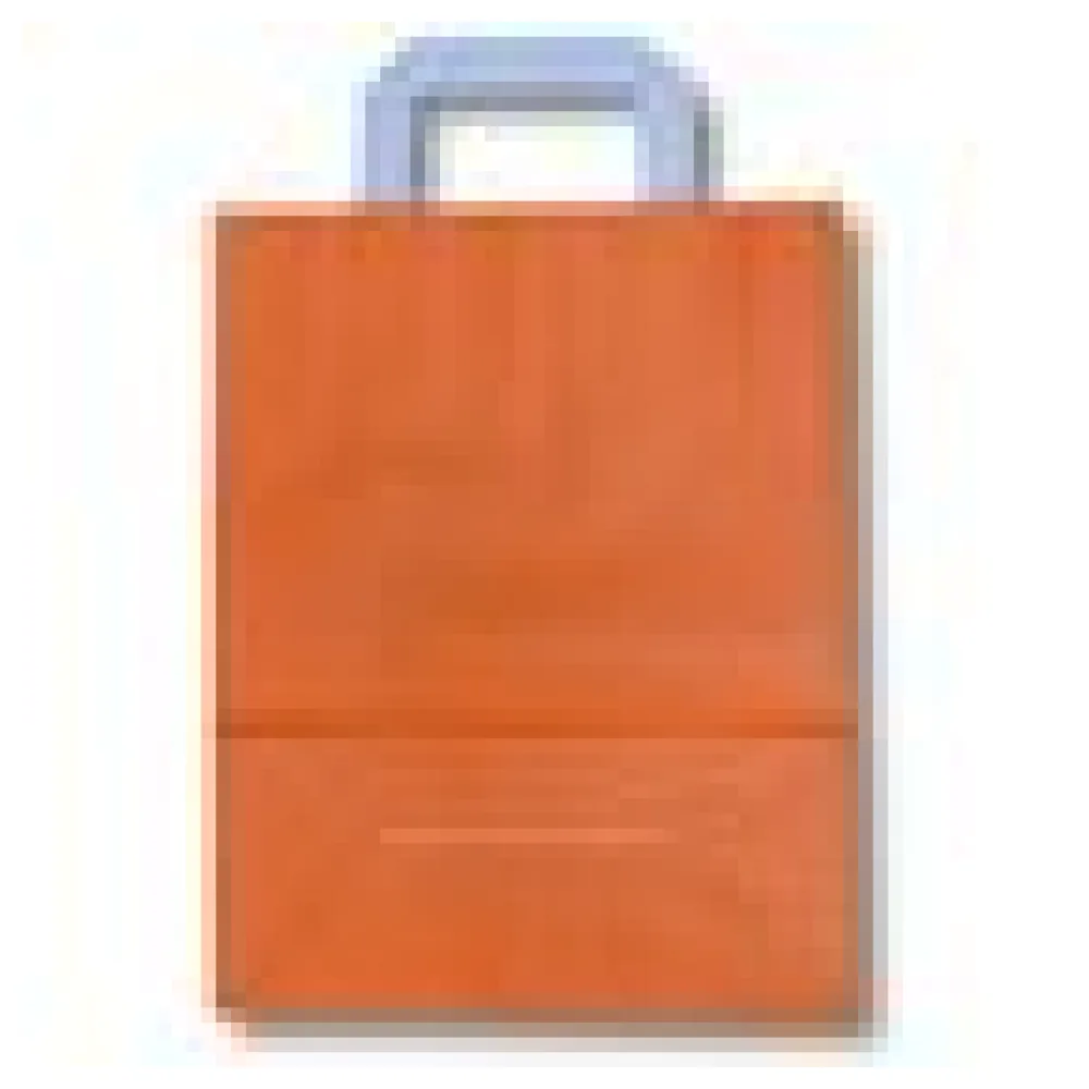 Papiertragetaschen aus Kraftpapier 220+100x280mm orange, 250 Stk. – Bild 4