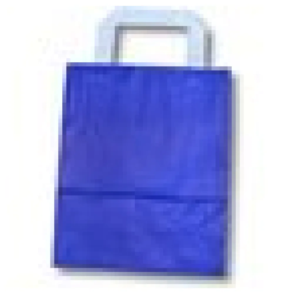 Papiertragetaschen aus Kraftpapier 220+100x280mm blau, 250 Stk. – Bild 4