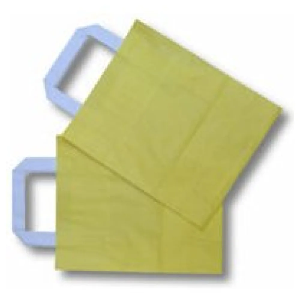 Papiertragetaschen aus Kraftpapier 220+100x280mm gelb, 250 Stk. – Bild 3