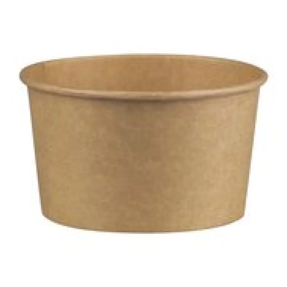 Suppenbehälter Suppenbecher aus Kraftpapier braun 12oz 350ml, 50 Stk.