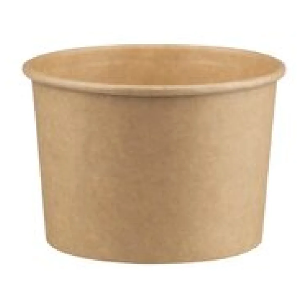Suppenbehälter Suppenbecher aus Kraftpapier braun 16oz 500ml, 50 Stk.
