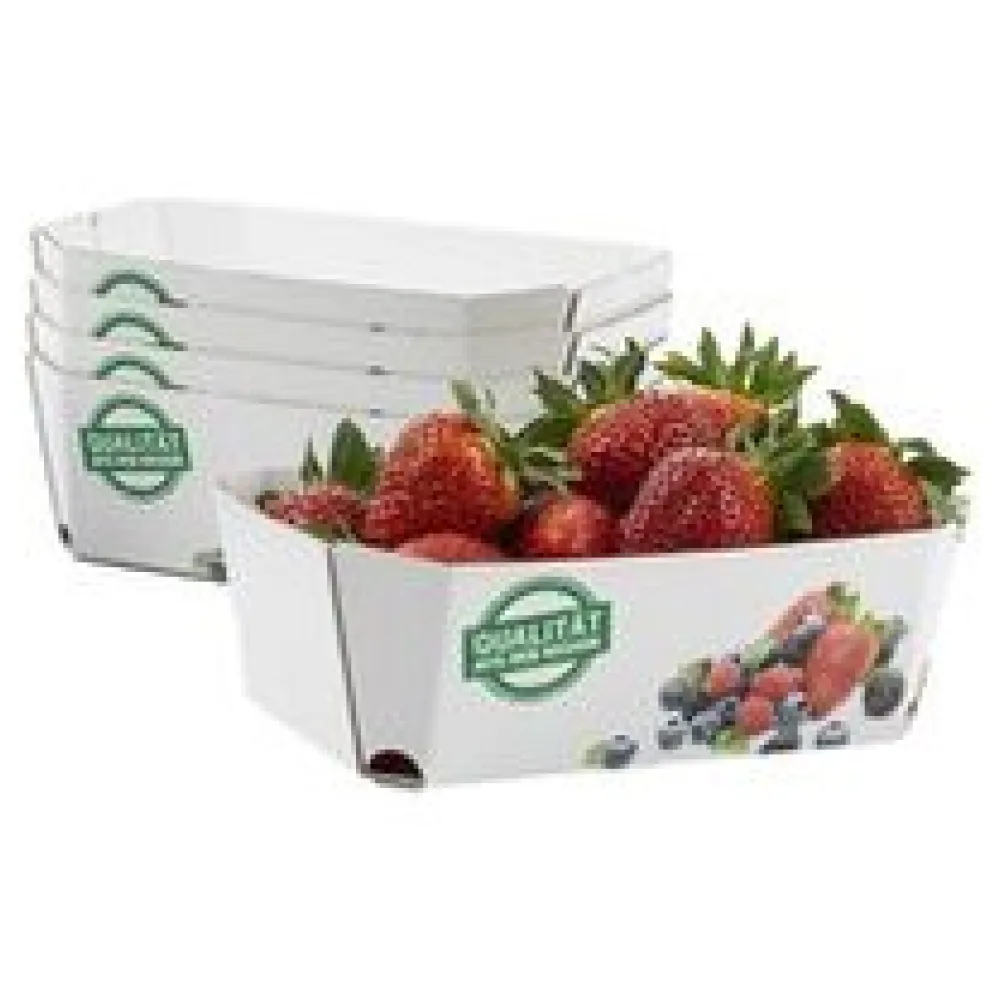 Beerenschalen aus Pappe 159x95x60mm mit Neutraldruck für 500 gr., 350 Stk. – Bild 3