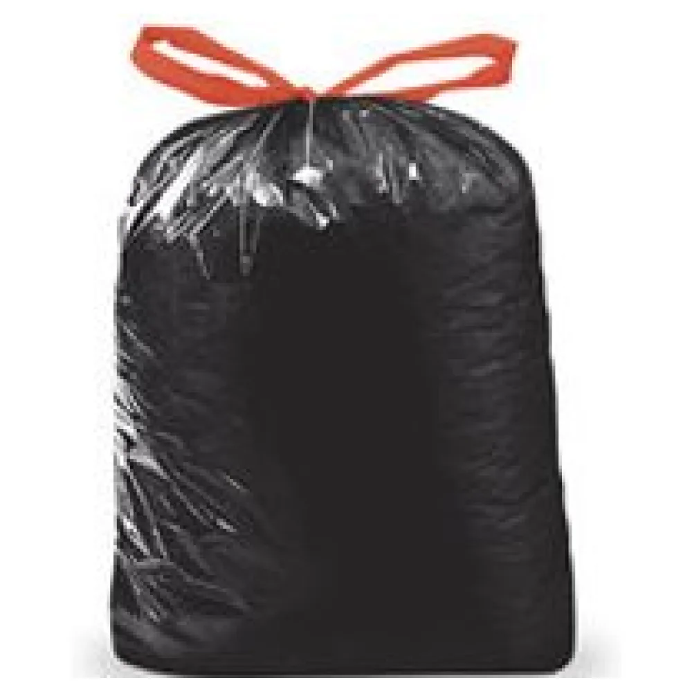Müllsäcke mit Zugband 120 Liter LDPE 70 x 100 cm schwarz, 25 Stk. – Bild 3