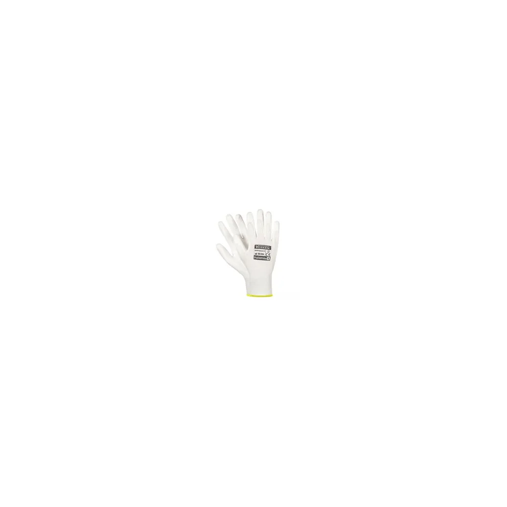 Montagehandschuhe, Arbeitshandschuhe Polyester Polyurethan M-8 weiss, 12 Paar