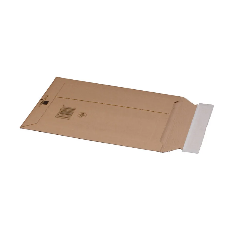 Wellpappe Versandtaschen 210x292mm bis 50mm Höhe Selbstklebeverschluss Aufreißfaden für A4 braun – Bild 2
