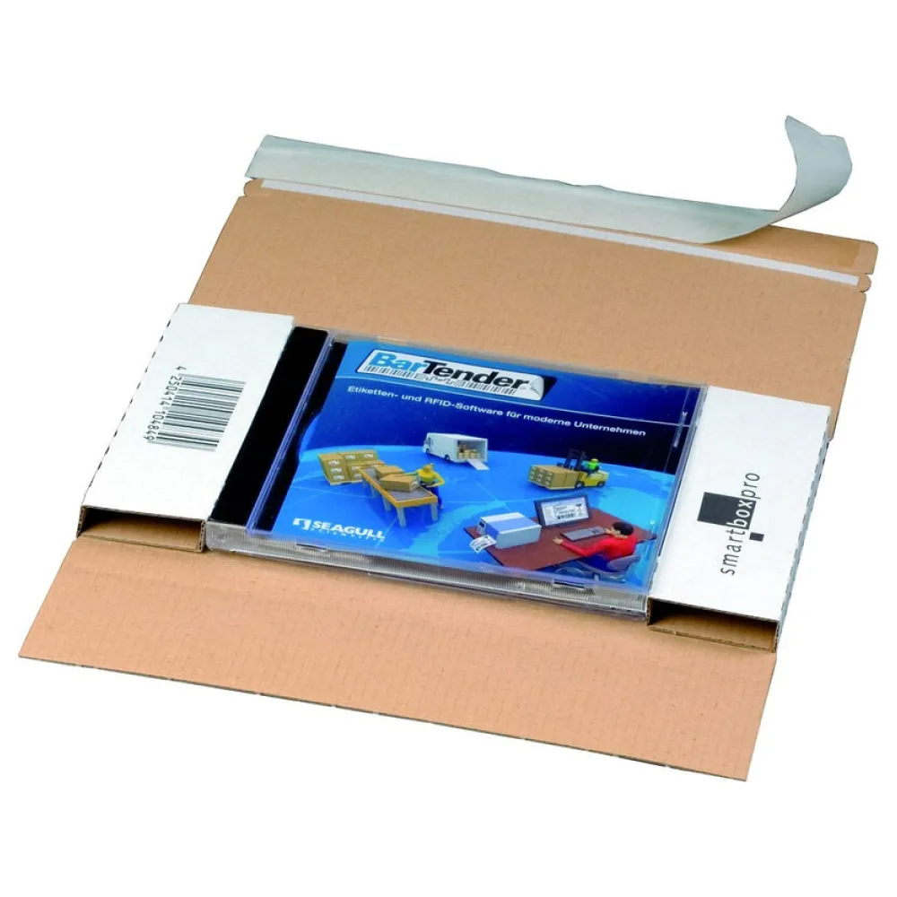 CD-Jewel-Mailer DIN Lang 225x125mm mit Fenster links | Selbstklebeverschluss & Aufreißfaden für 1 CD / DVD mit Hülle – Bild 2