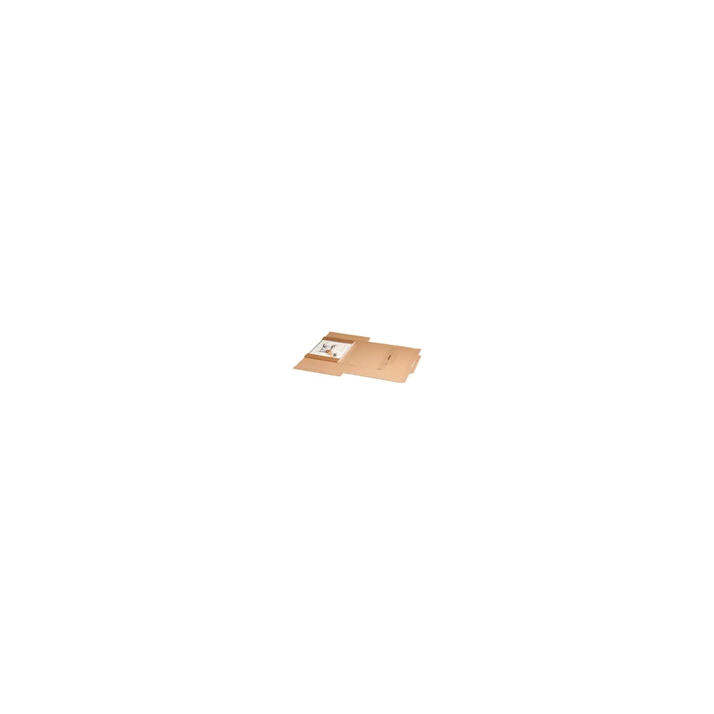 Kalenderverpackungen 420x310mm bis 10mm Höhe mit Steckverschluss zum Wiederverschließen für A3 braun