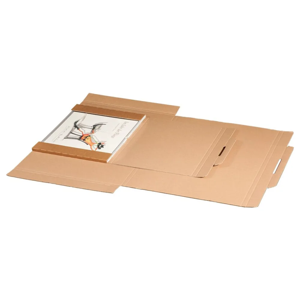 Kalenderverpackungen 1180x780mm bis 30mm Höhe mit Steckverschluss zum Wiederverschließen braun – Bild 2
