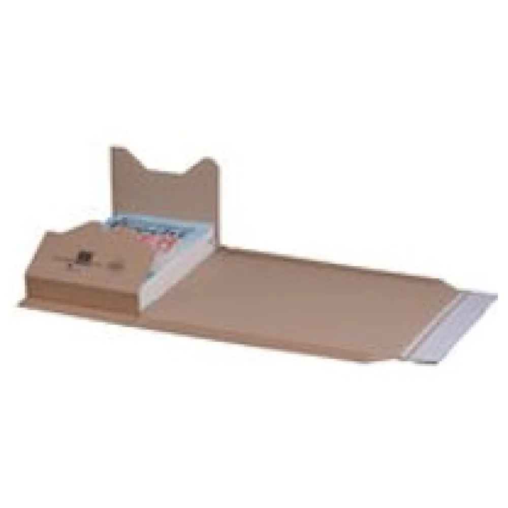 Universalverpackung 217x155mm bis 54mm Höhe Selbstklebeverschluss Aufreißfaden A5 braun – Bild 3