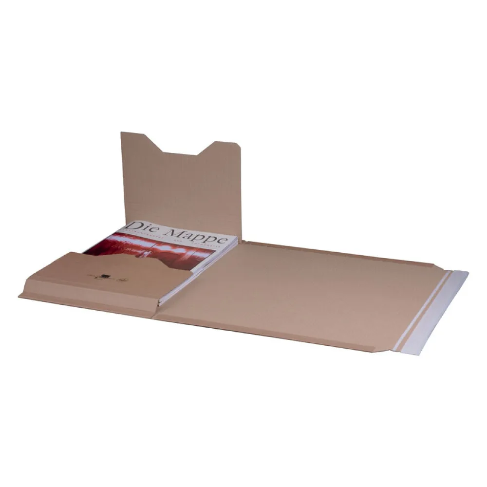 Universalverpackung 455x325mm bis 80mm Höhe Selbstklebeverschluss Aufreißfaden A3 braun – Bild 2