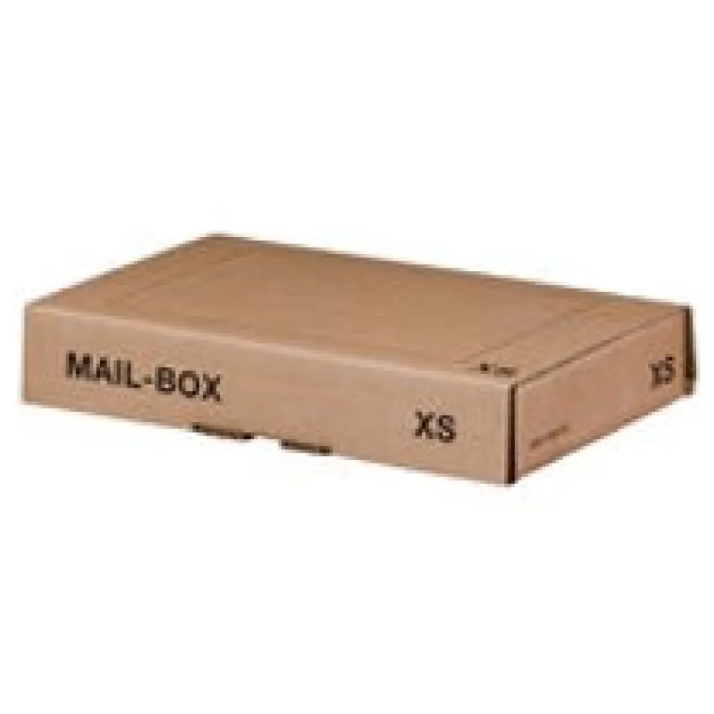 Versandkarton 244x145x43mm MAILBOX XS mit Steckverschluss wiederverschließbar für Maxibrief braun – Bild 3