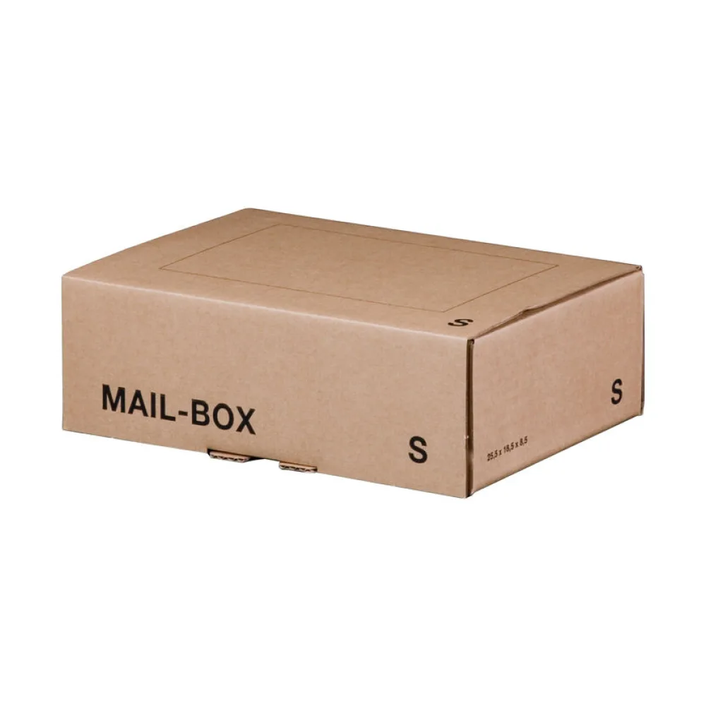 Versandkarton 249x175x79mm MAILBOX S mit Steckverschluss wiederverschließbar braun – Bild 2