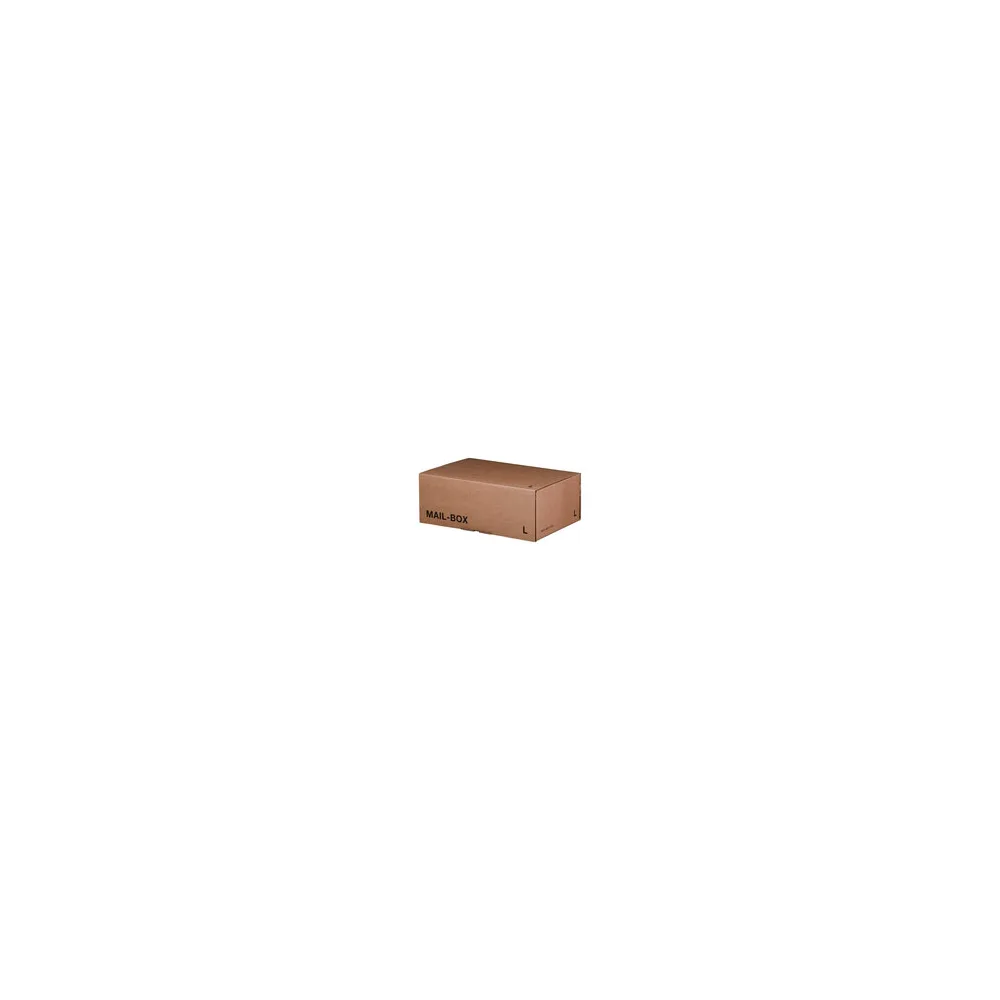 Versandkarton 395x248x141mm MAILBOX L mit Steckverschluss wiederverschließbar braun