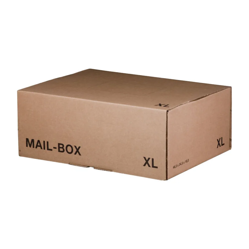 Versandkarton 460x333x174mm MAILBOX XL mit Steckverschluss wiederverschließbar braun – Bild 2