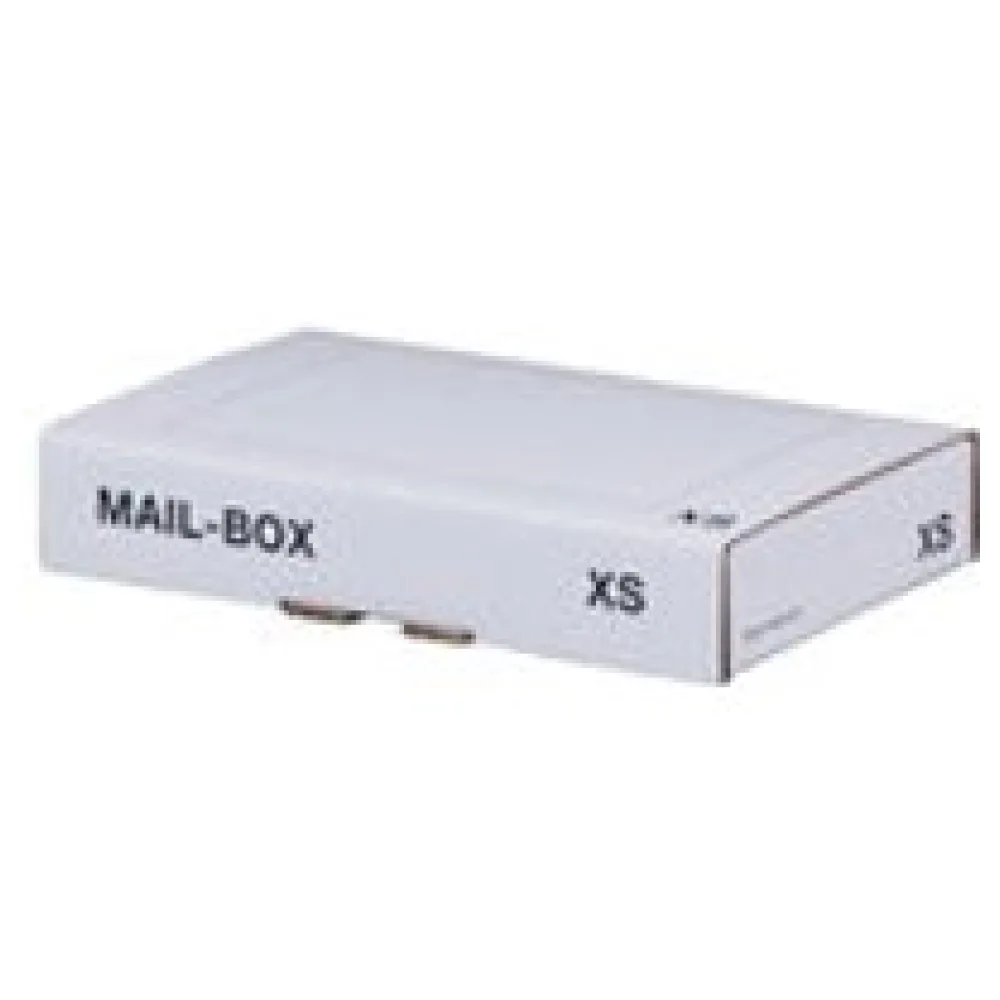 Versandkarton 244x145x43mm MAILBOX XS mit Steckverschluss wiederverschließbar für Maxibrief weiß – Bild 3