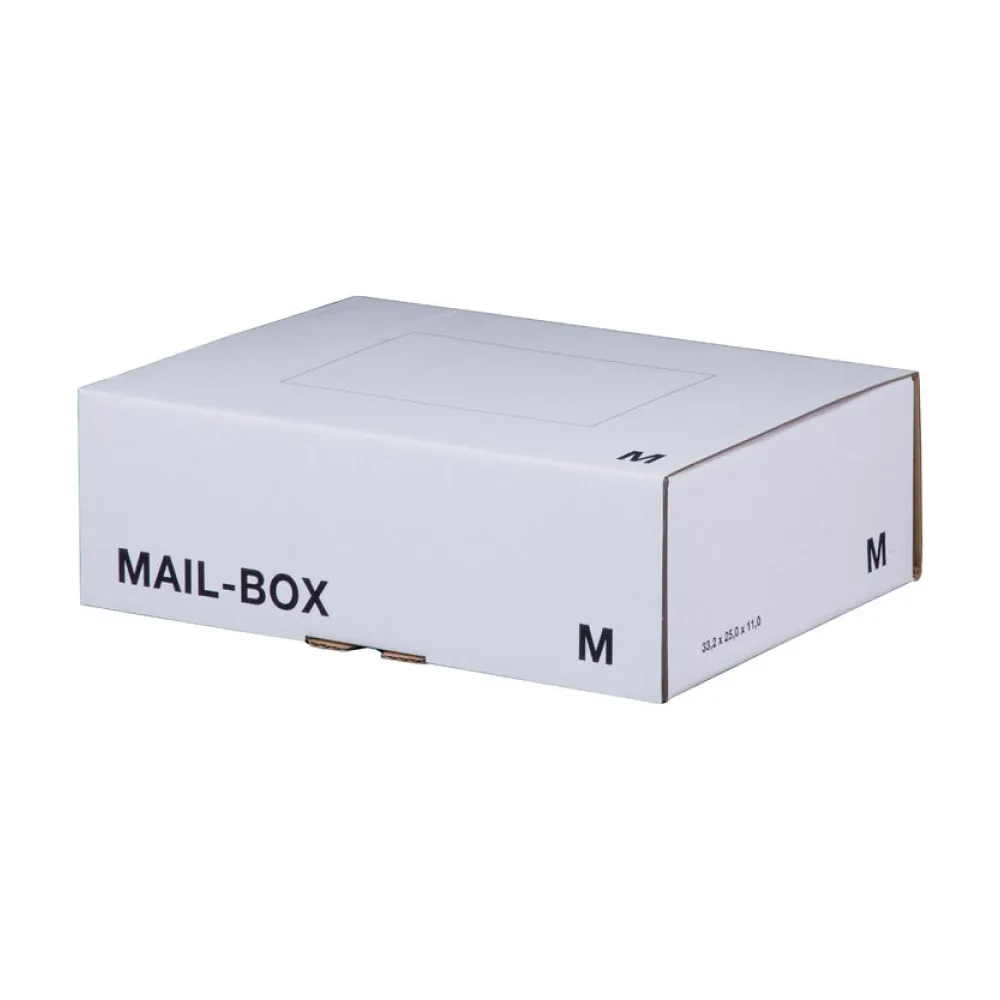 Versandkarton 331x241x104mm MAILBOX M mit Steckverschluss wiederverschließbar weiß – Bild 2