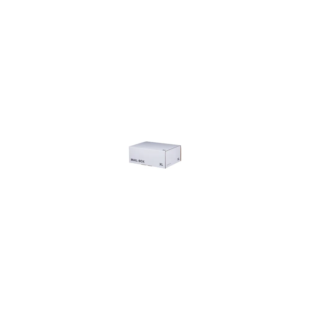 Versandkarton 460x333x174mm MAILBOX XL mit Steckverschluss wiederverschließbar weiß