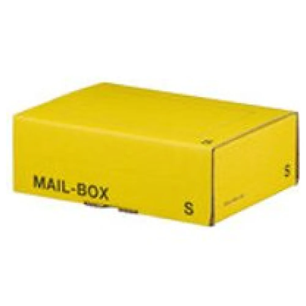 Versandkarton 249x175x79mm MAILBOX S mit Steckverschluss wiederverschließbar gelb – Bild 3