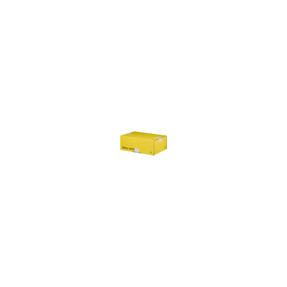 Versandkarton 395x248x141mm MAILBOX L mit Steckverschluss wiederverschließbar gelb