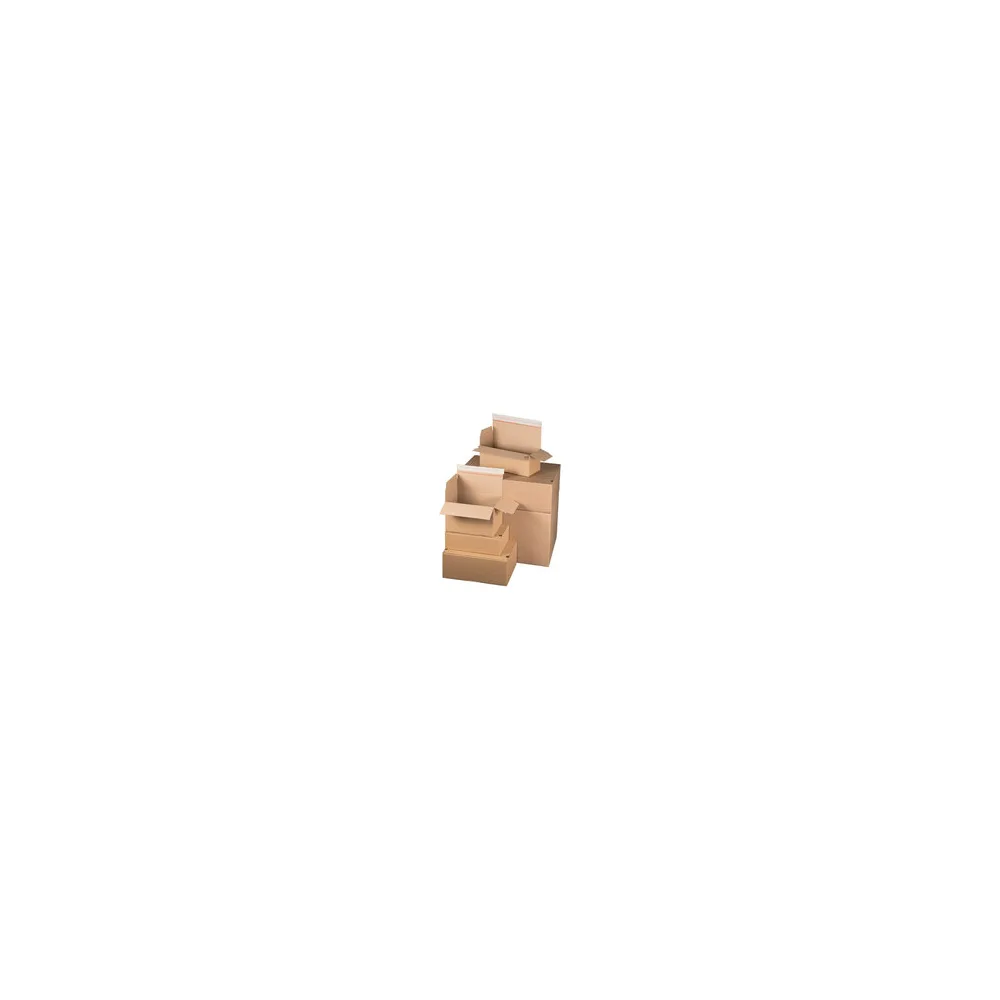 Schnellaufrichtekarton 160x130x70mm Selbstklebeverschluss Aufreißfaden Automatikboden braun