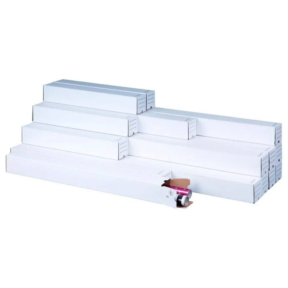 Versandhülsen 1100x75x75mm PLANBOX weiß quadratisch mit Steckverschluss – Bild 2