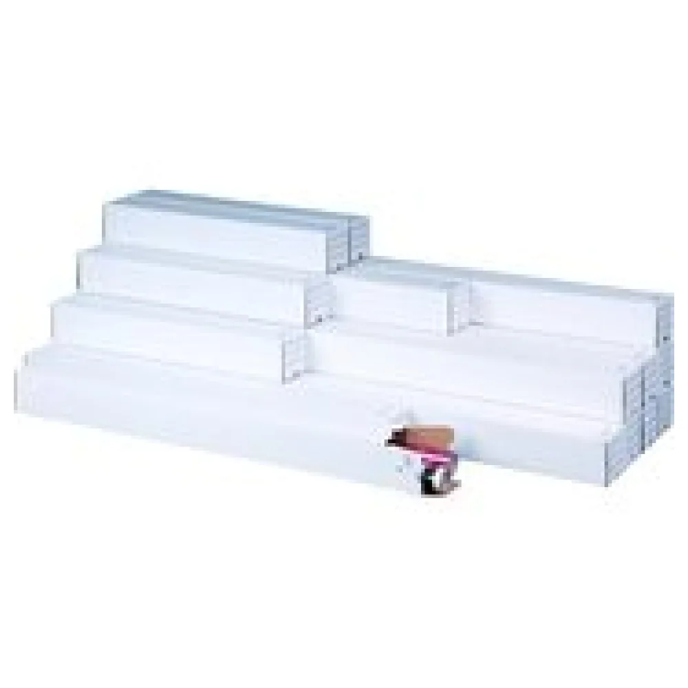 Versandhülsen 750x75x75mm PLANBOX weiß quadratisch mit Steckverschluss