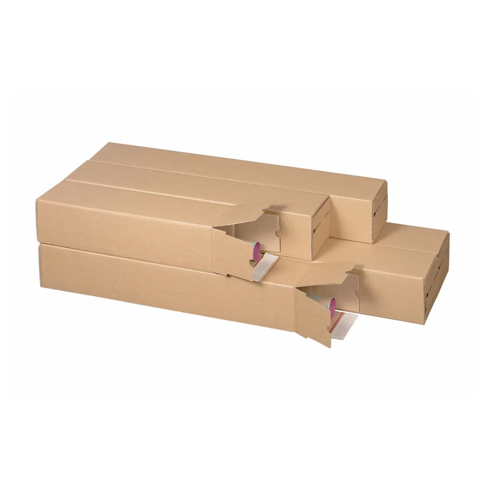 Versandhülsen 610x105x105mm PLAN BOX braun quadratisch mit Selbstklebeverschluss & Aufreißfaden – Bild 2