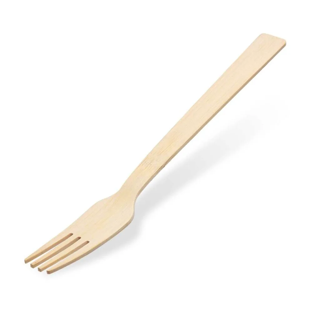 Bambusgabeln Gabeln aus Bambus 17 cm umweltfreundlich, 100 Stk. – Bild 2