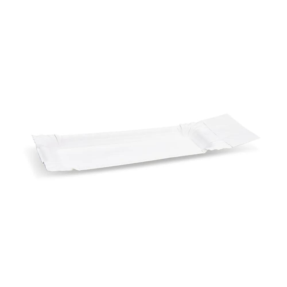 BIONATURE Pappteller mit Abriß aus Frischfaser 8 x 10 + 3 cm fettdicht weiß, 250 Stk. – Bild 2