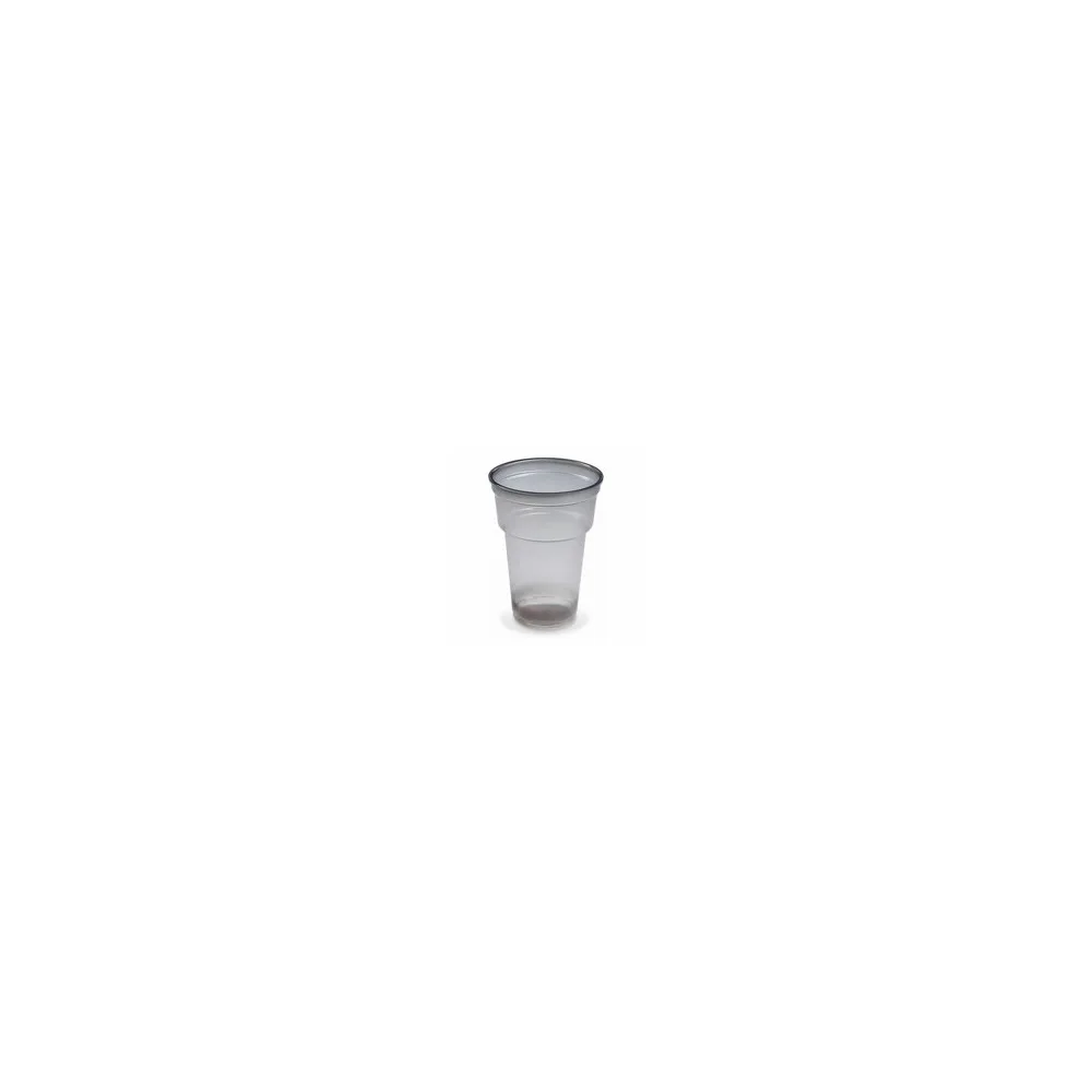 Mehrwegbecher Pfandbecher rauch-grau transparent PP Eichstrich 0,2 l O 7,8 cm, 50 Stk.