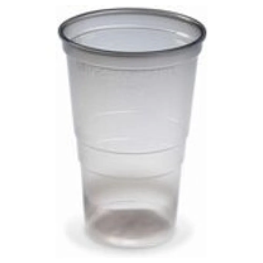 Mehrwegbecher Pfandbecher rauch-grau transparent PP Eichstrich 0,25 l O 7,8 cm, 46 Stk. – Bild 3