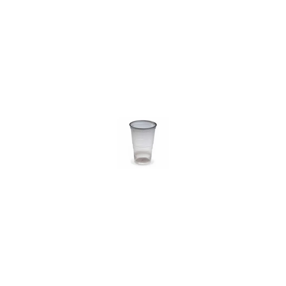Mehrwegbecher Pfandbecher rauch-grau transparent PP Eichstrich 0,25 l O 7,8 cm, 46 Stk.
