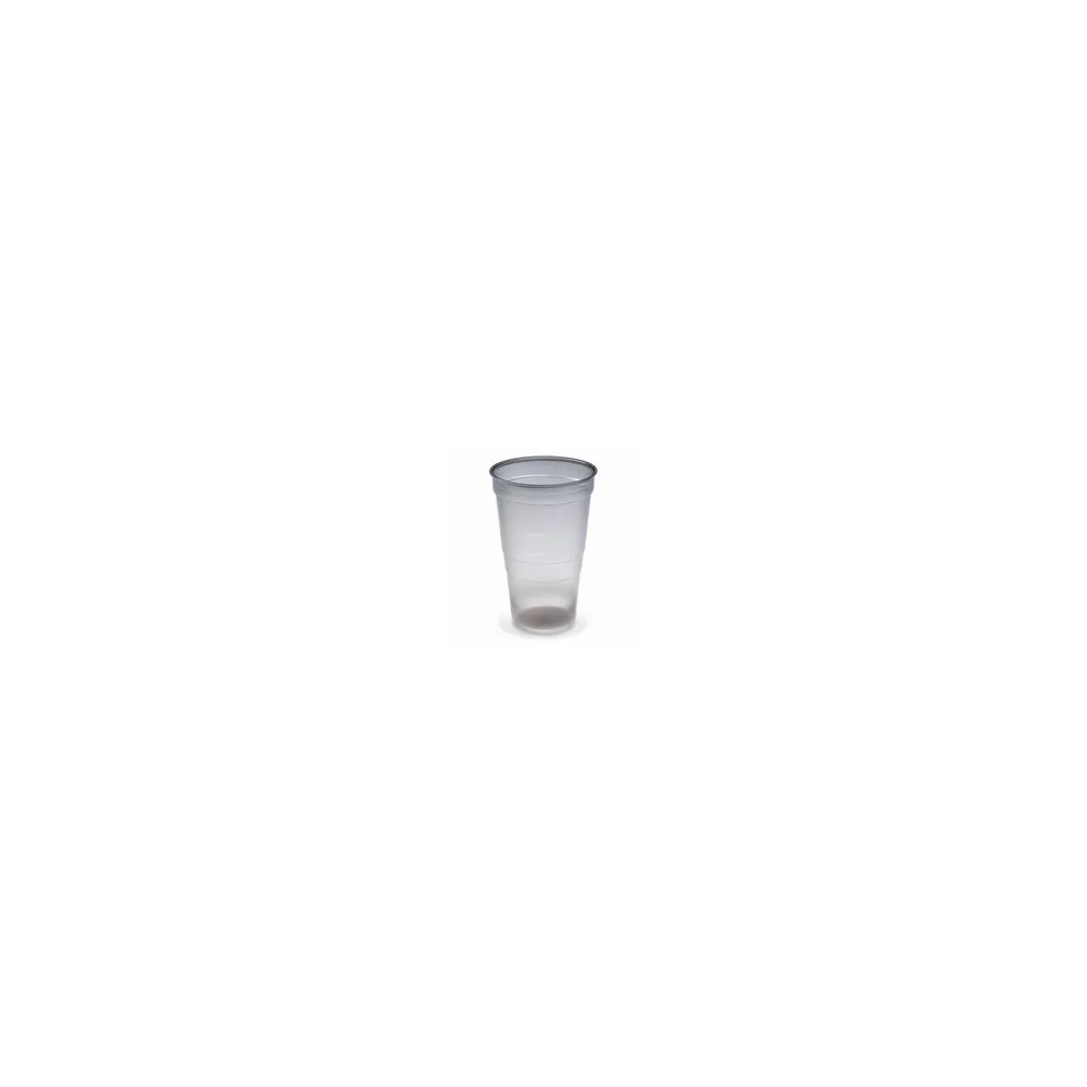 Mehrwegbecher Pfandbecher rauch-grau transparent PP Eichstrich 0,5 l O 9,5 cm, 25 Stk.