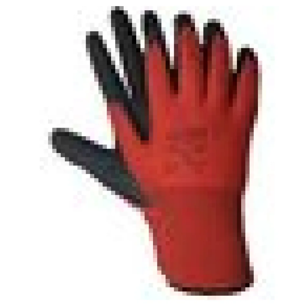 Arbeitshandschuhe , Montagehandschuhe Nylon Latex L-9 rot / schwarz, 12 Paar – Bild 4