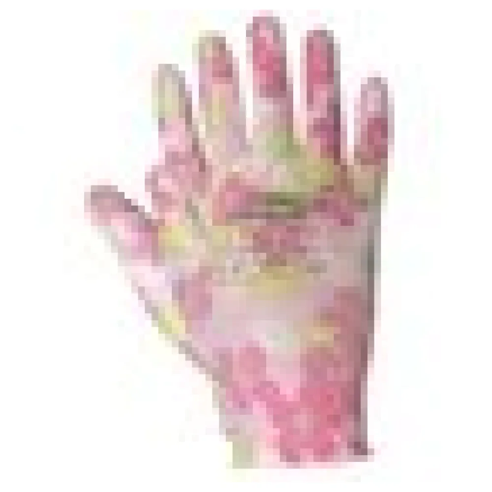Arbeitshandschuhe, Montagehandschuhe Polyester - Polyurethan Größe XS-6, helle Blumen, 12 Paar – Bild 4