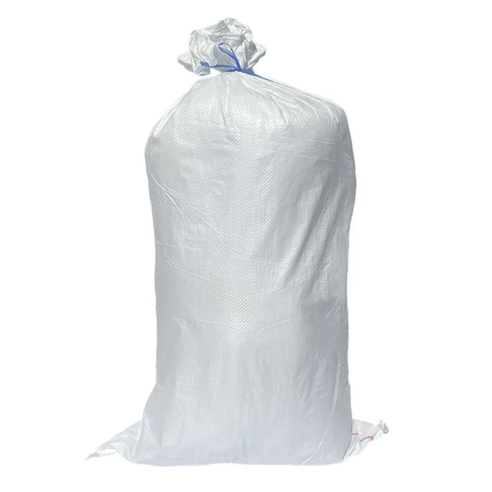 Schwerlastsack Gewebesack Laubsack Styroporsack Lagersack PP mit rotem Streifen 800 x 1250 mm 120g WEISS – Bild 2