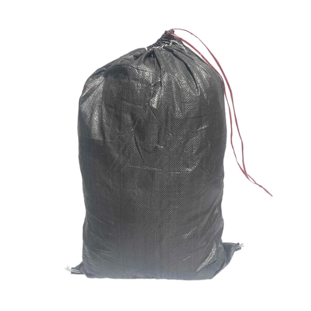 Schwerlastsack Gewebesack Hochwassersack Getreidesack Lagersack PP mit rotem Streifen und Band 500x800mm 30kg schwarz – Bild 2