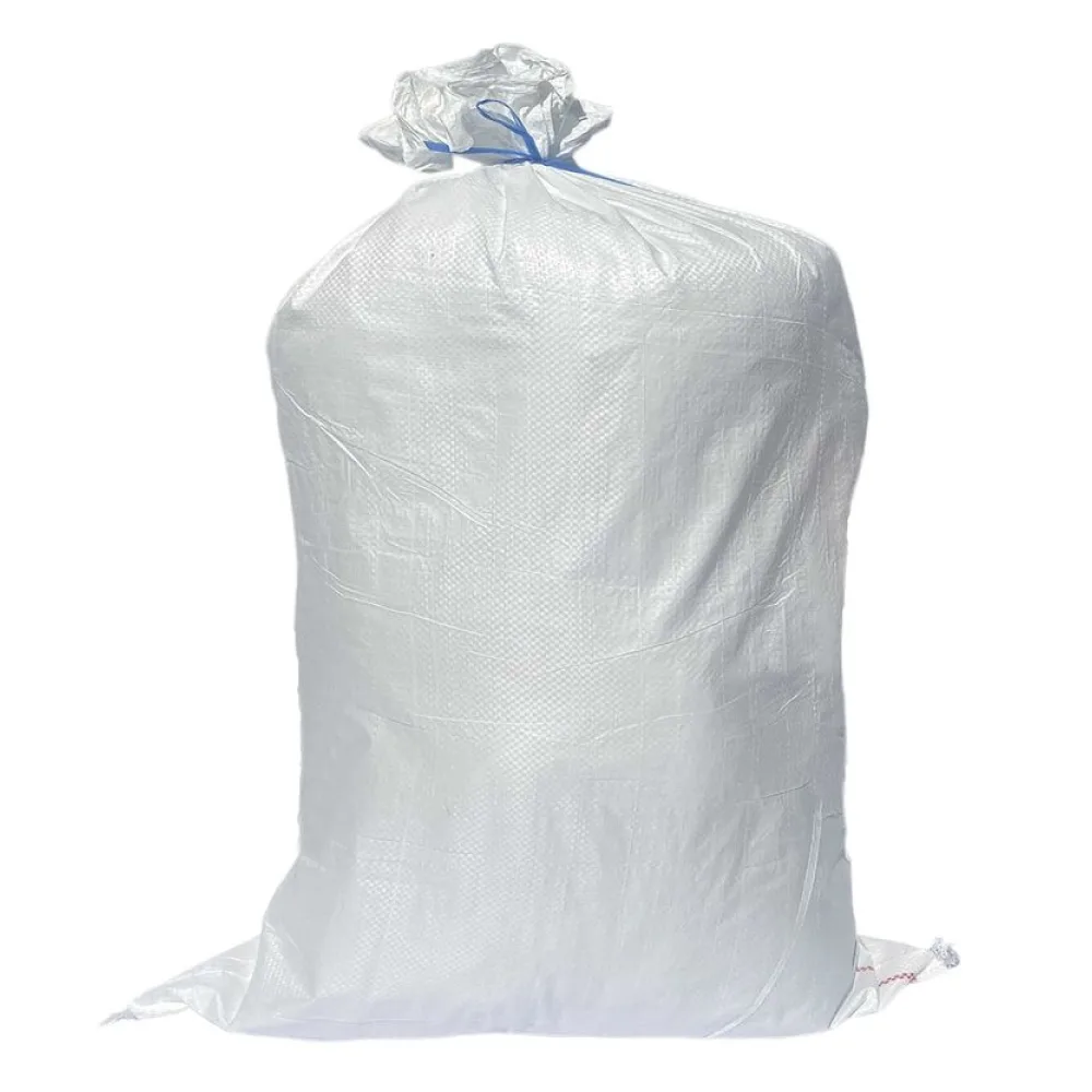 Schwerlastsack Gewebesack Laubsack Styroporsack Lagersack PP mit rotem Streifen 1300 x 1800 mm 230g weiss – Bild 2
