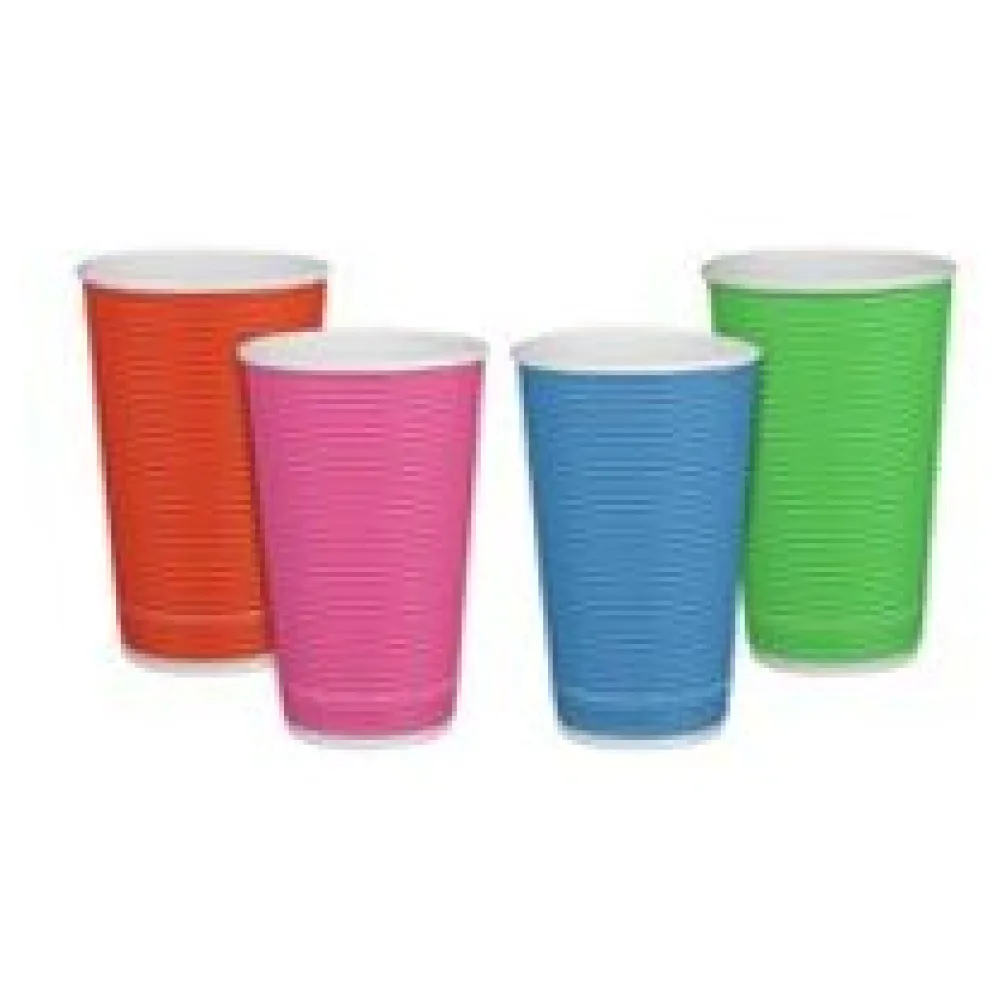 Pappbecher Heißgetränkebecher doppelwandig Farbmix geriffelt 400ml (max 500ml), 25 Stk. – Bild 3