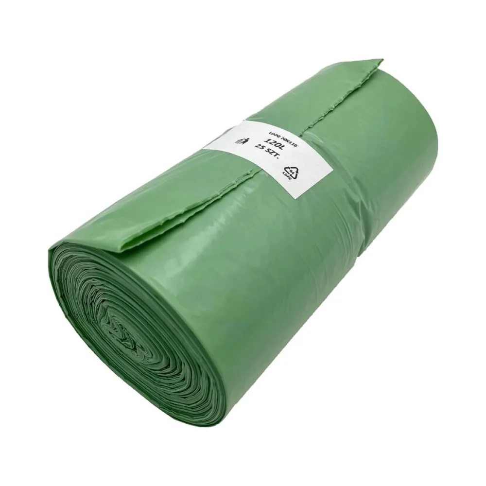 Müllsäcke 120 Liter 70 x 110 cm LDPE grün 25 Stk. – Bild 2