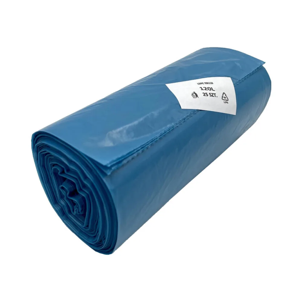 Müllsäcke 120 Liter 70 x 110 cm LDPE blau 25 Stk. – Bild 2