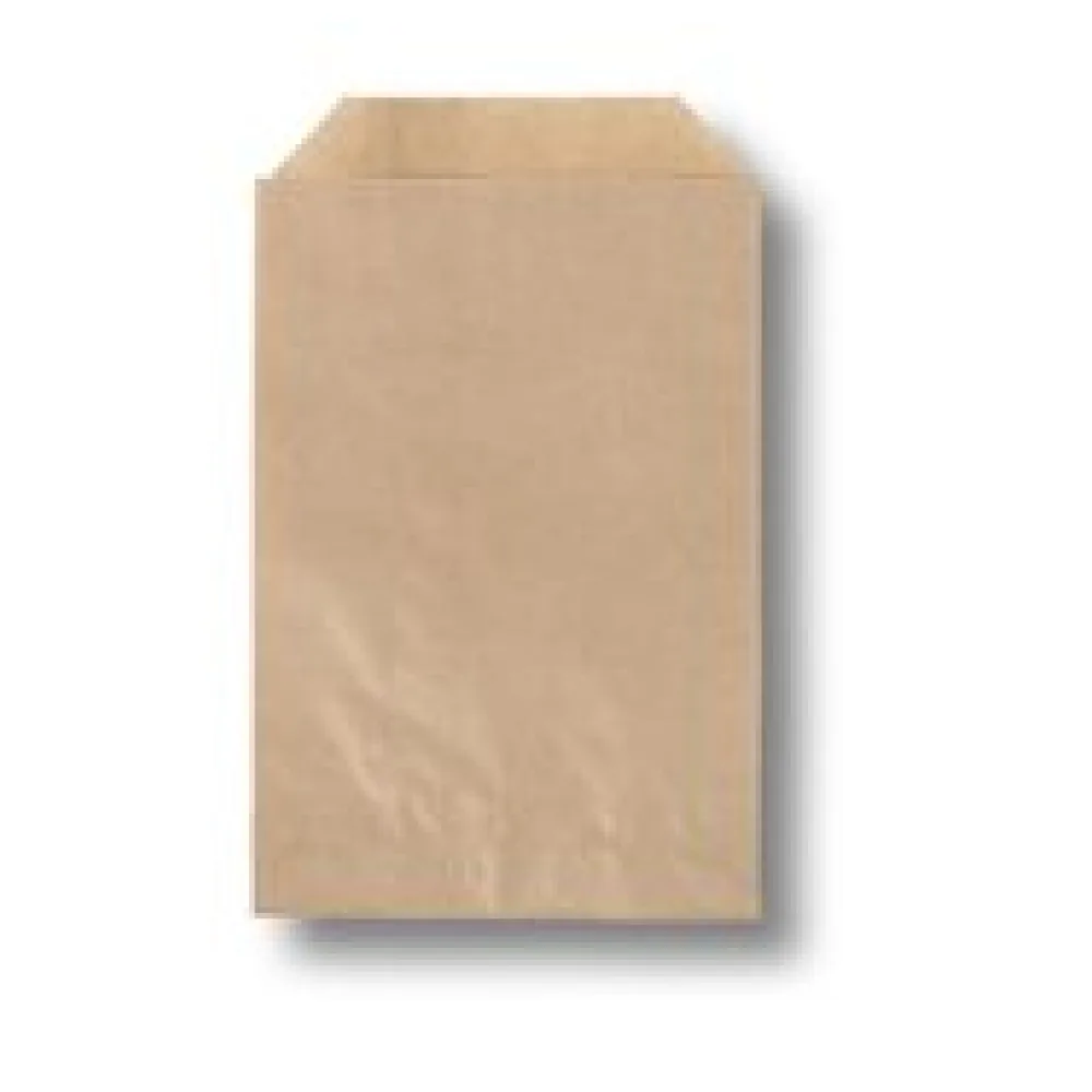 Papierbeutel braun unbedruckt 120 x 180 + 20 mm 40 g/m2 aus 100% Zellulose, 2000 Stk.