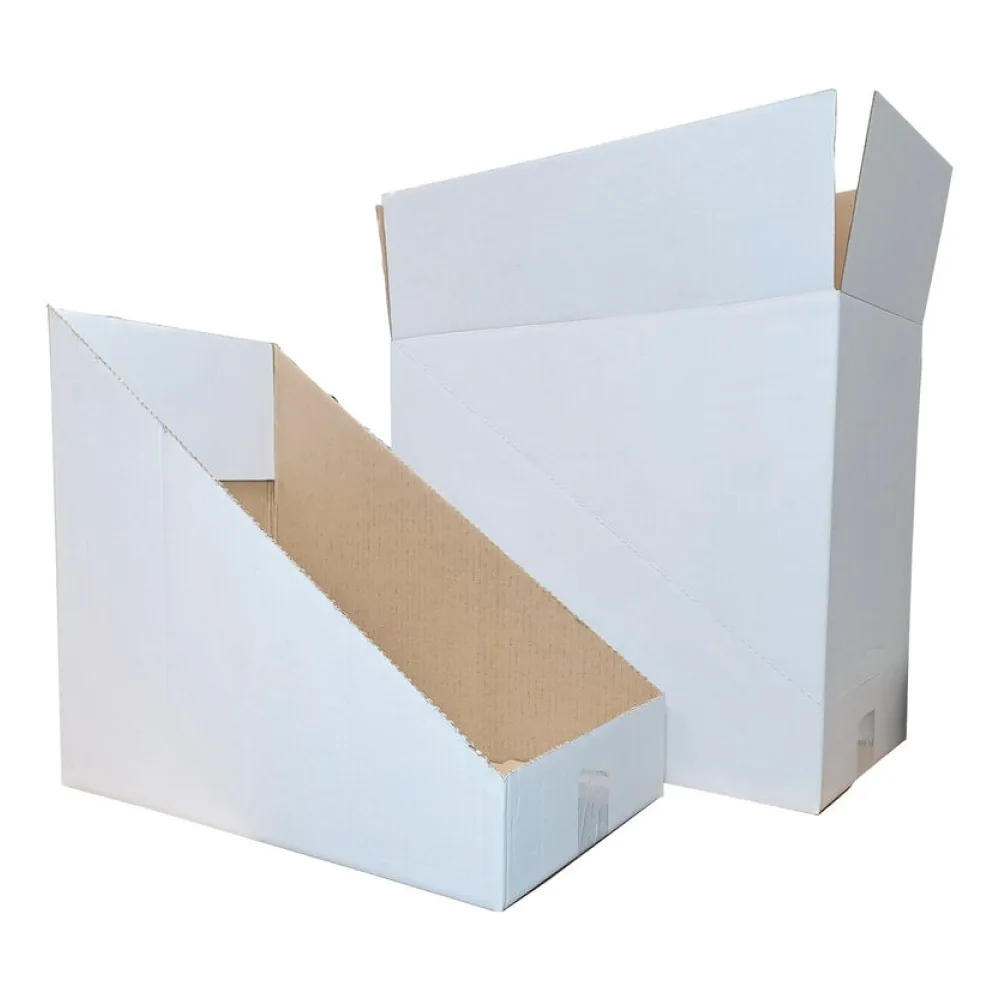 Faltkarton Regalkarton Lagerkarton perforiert 400x260x370mm (Außenmaß) 1-wellig weiß – Bild 2