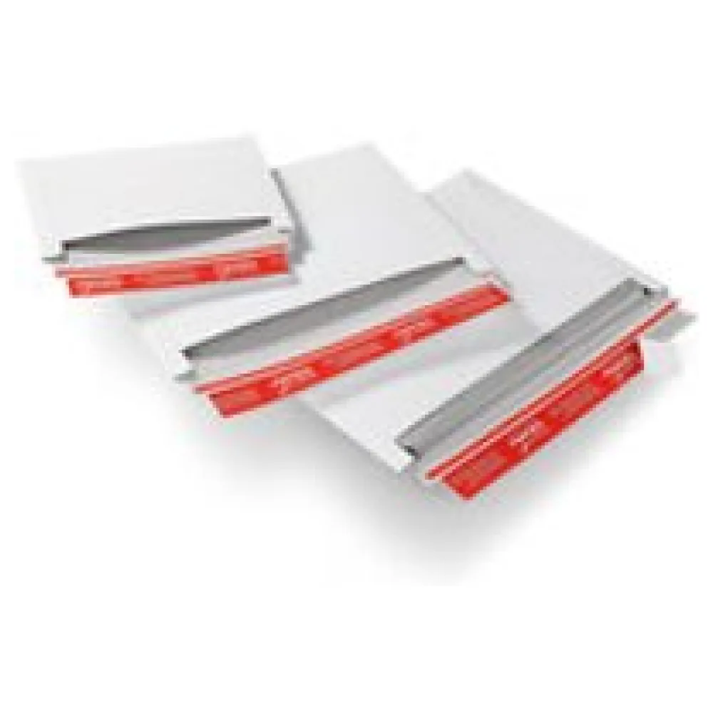 Versandtaschen mit Querbefüllung 351 x 248 x -30 mm Vollpappe Selbstklebeverschluss Aufreißfaden weiß – Bild 3