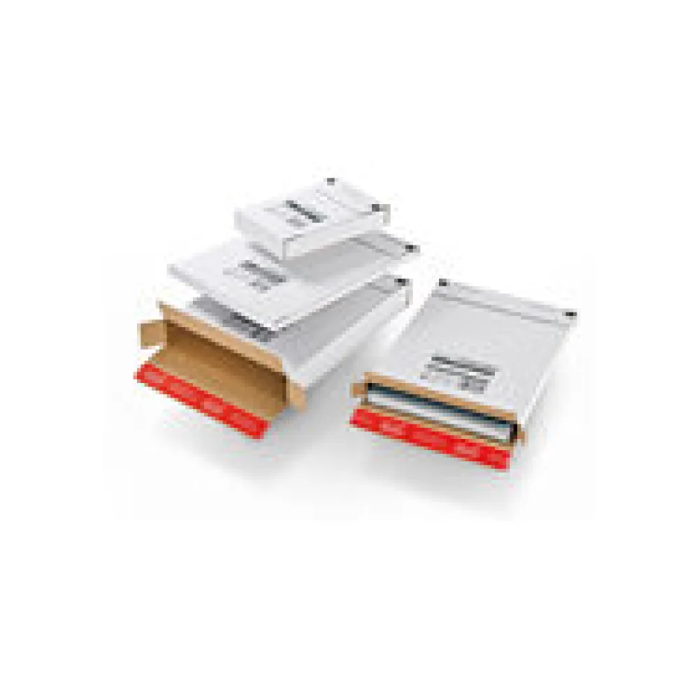 Versandkarton Kurierpaket 145 x 225 x 34mm Selbstklebeverschluss & Aufreißfaden weiß