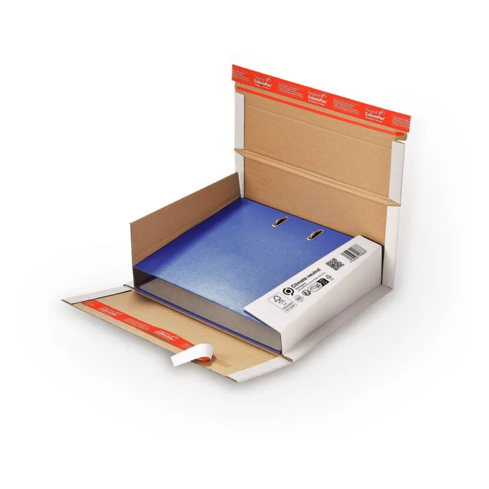 Ordnerversandkarton flexible 370 x 295 x -85mm doppelter Selbstklebeverschluss weiß – Bild 2