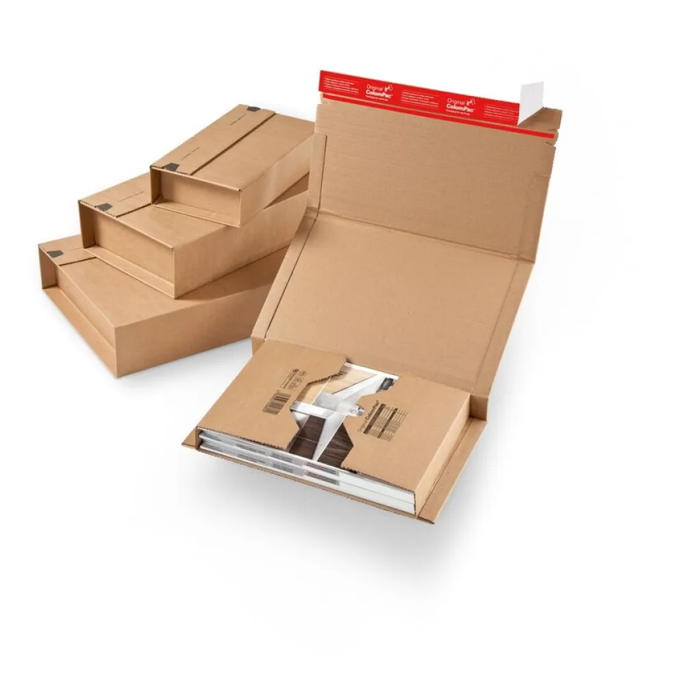 Universalverpackung Wickelverpackung starke B-Welle 299 x 175 x -80mm mit Selbstklebeverschluss & Aufreißfaden – Bild 2