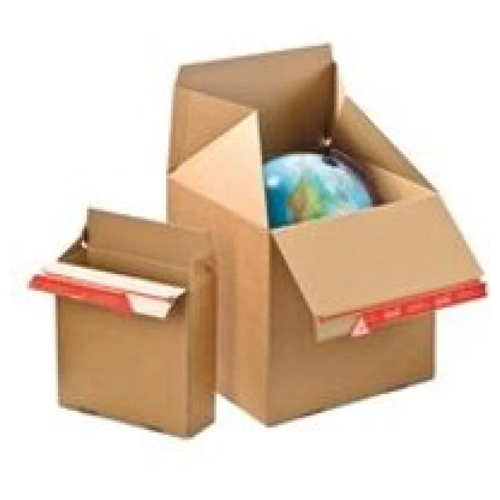 Euroboxen M 300 x 200 x 200mm mit Selbstklebeverschluss & Aufreißfaden braun – Bild 3